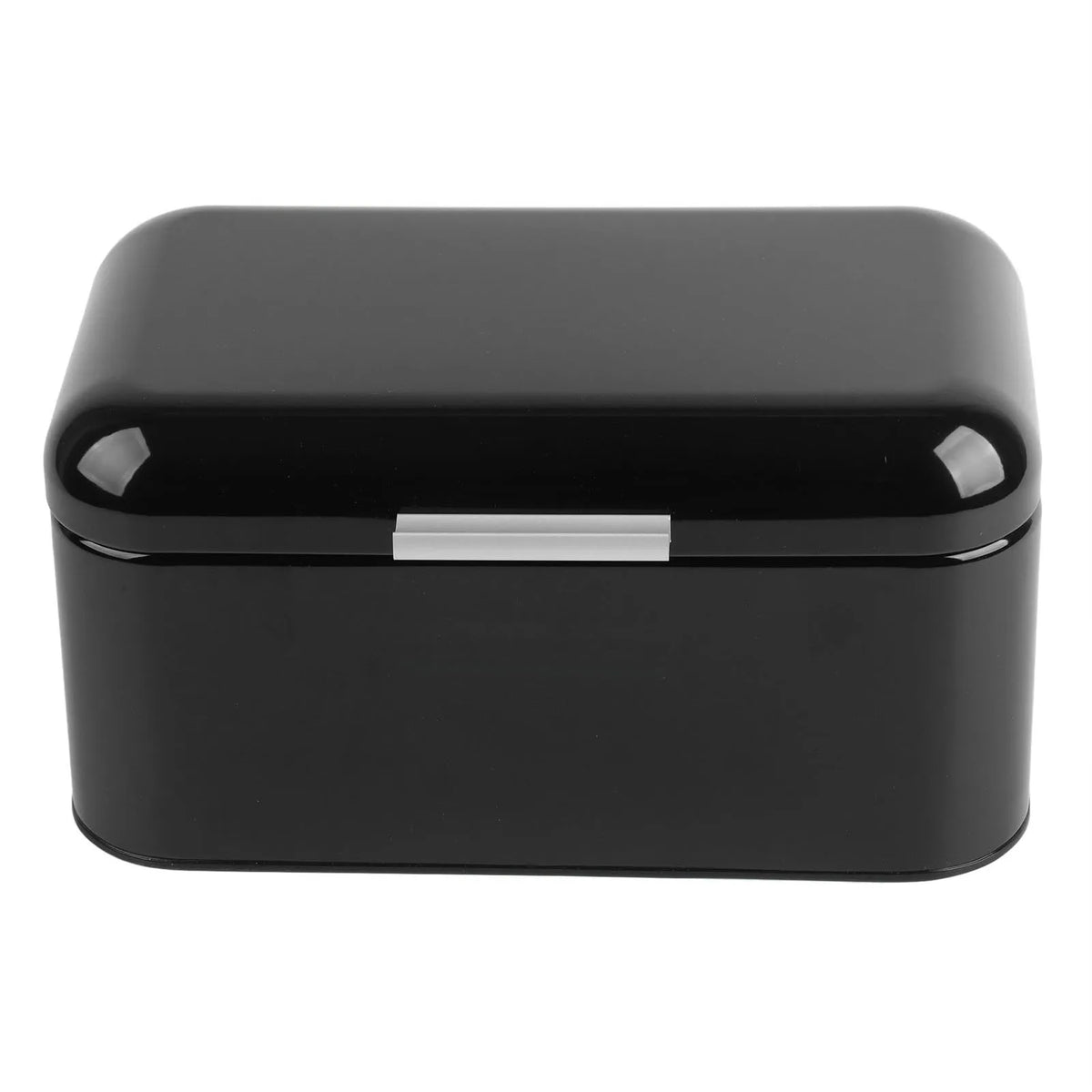 Rectangular Metal Bread Box for Kitchen Counter, Powder-Coated Iron, 30cm — Red, Blue, or Black