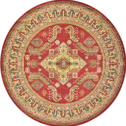 Adara Vintage Round Persian-Style Rug for Living Room or Bedroom
