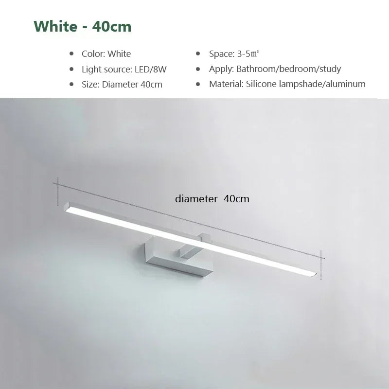 Modern LED Vanity Wall Light for Bathroom or Bedroom Mirror