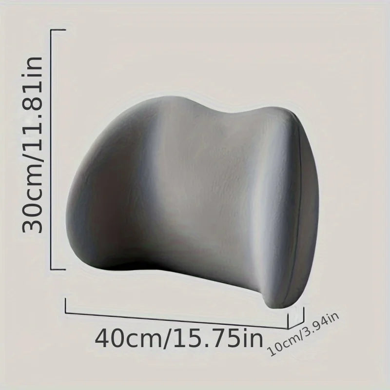 Contoured Memory Foam Lumbar Support Pillow for Home & Office