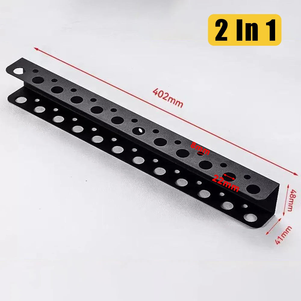 Metal Wall-Mounted Tool Rack for Screwdrivers & Pliers – Garage Organizer