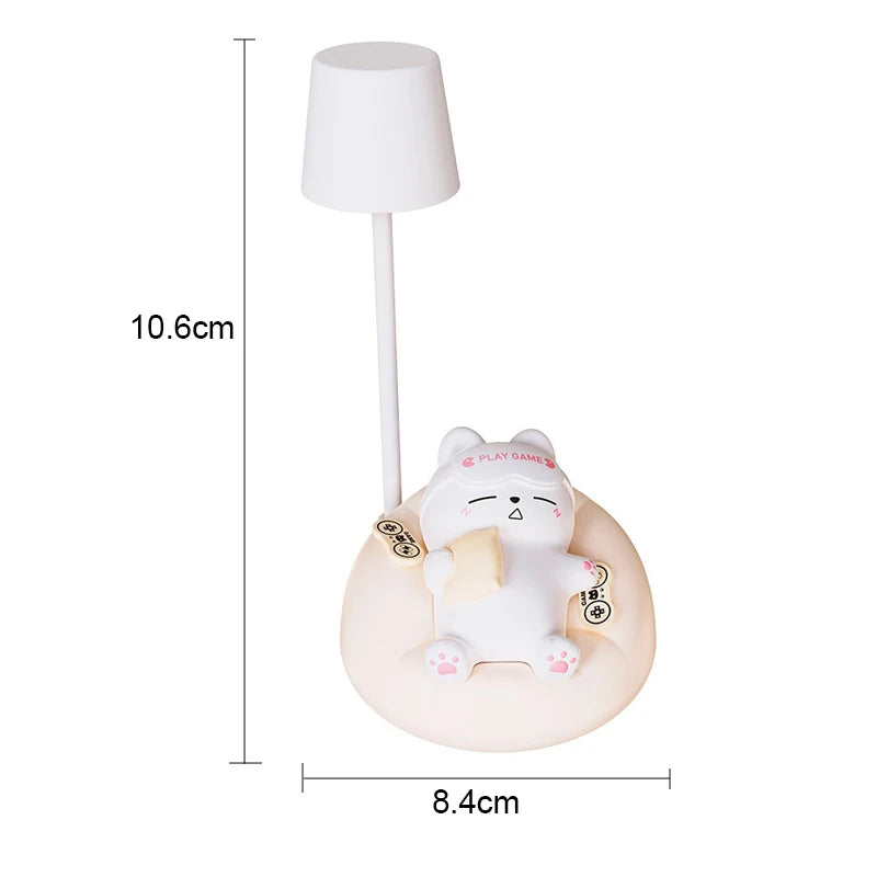 Lounging Animal USB Rechargeable LED Night Light