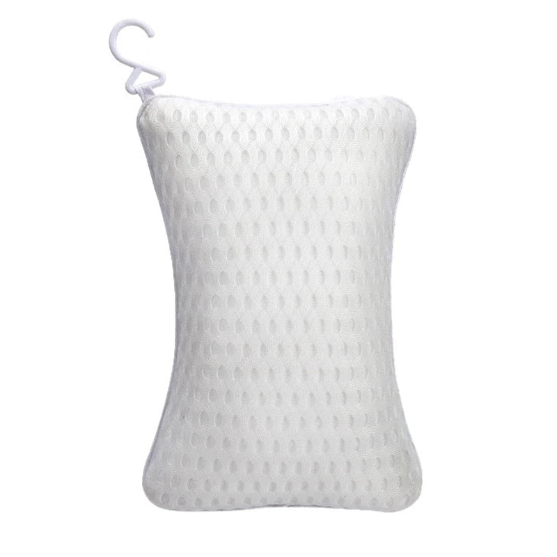 Machine Washable Suction Cup Bathtub Pillow for Head and Neck Support