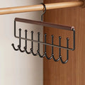 Wall-Mounted Metal Multi-Hook Hanger for Closet Hats, Scarves, and Bags