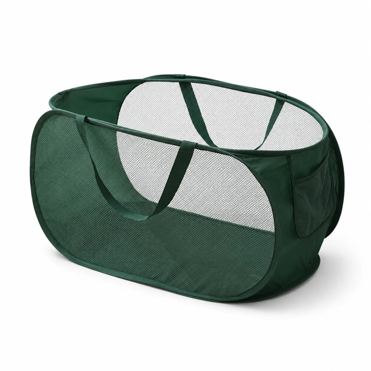 Foldable Mesh Toy Storage Basket with Handles for Kids' Room or Playroom