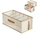 5-Compartment Foldable Closet Purse Organizer with Mesh Window