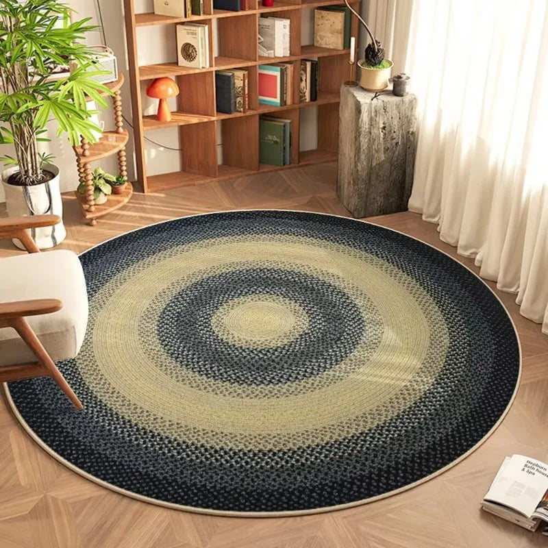 Mira Mandala Round Rug – Soft Bohemian Area Carpet for Living Room