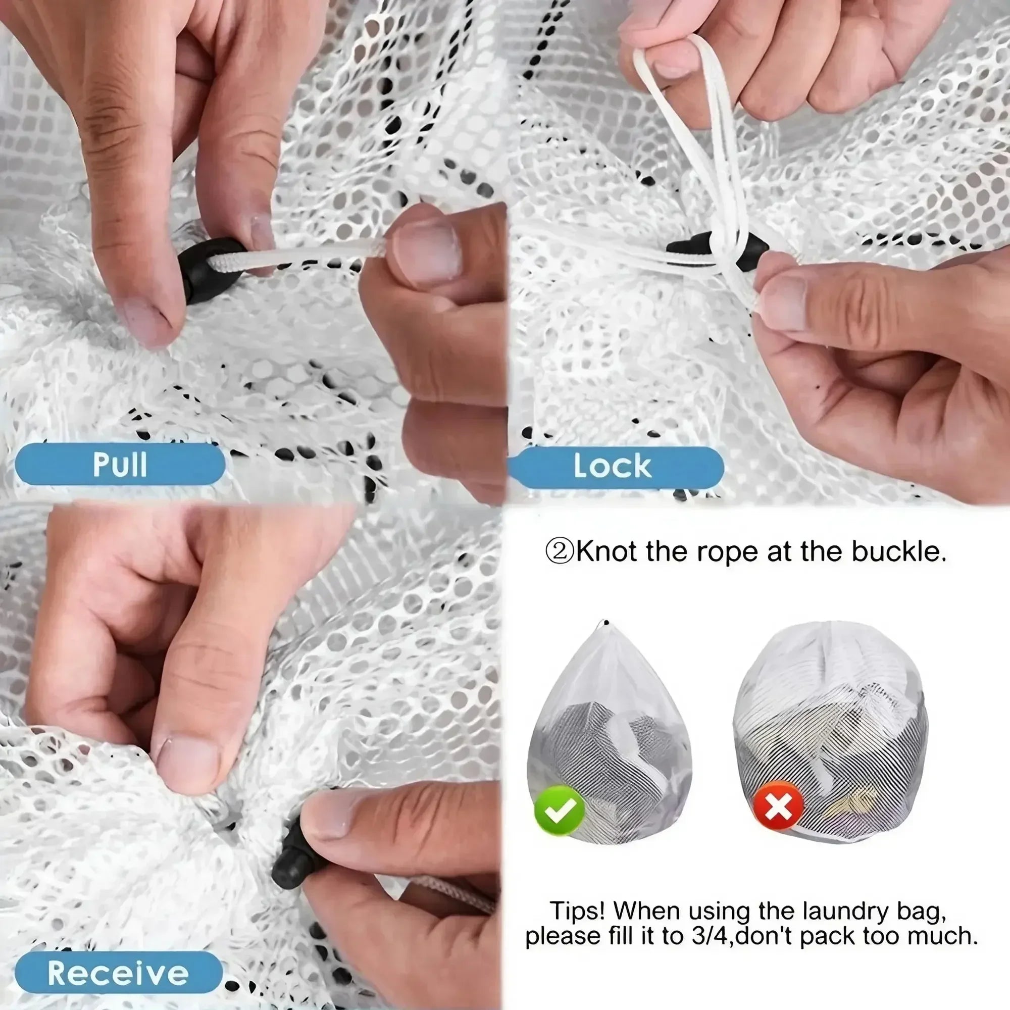 Mesh Laundry Bags with Drawstring for Delicates and Sweaters