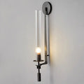Orlin Modern Glass Wall Sconce for Bedroom, Living Room, or Hallway – Vertical Ribbed Shade in Gold or Black