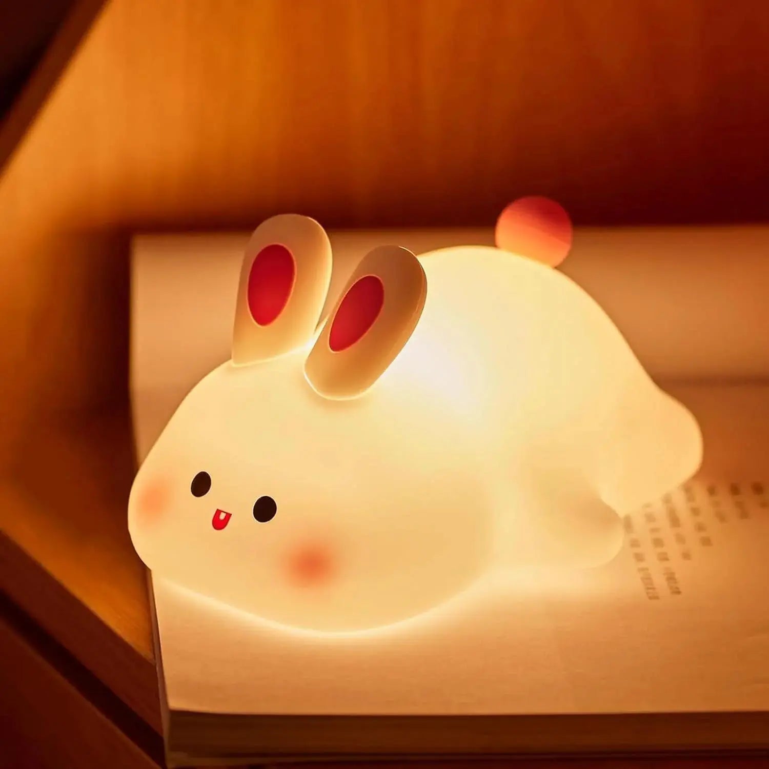 Piggy & Bunny Silicone Night Light for Nursery or Bedroom