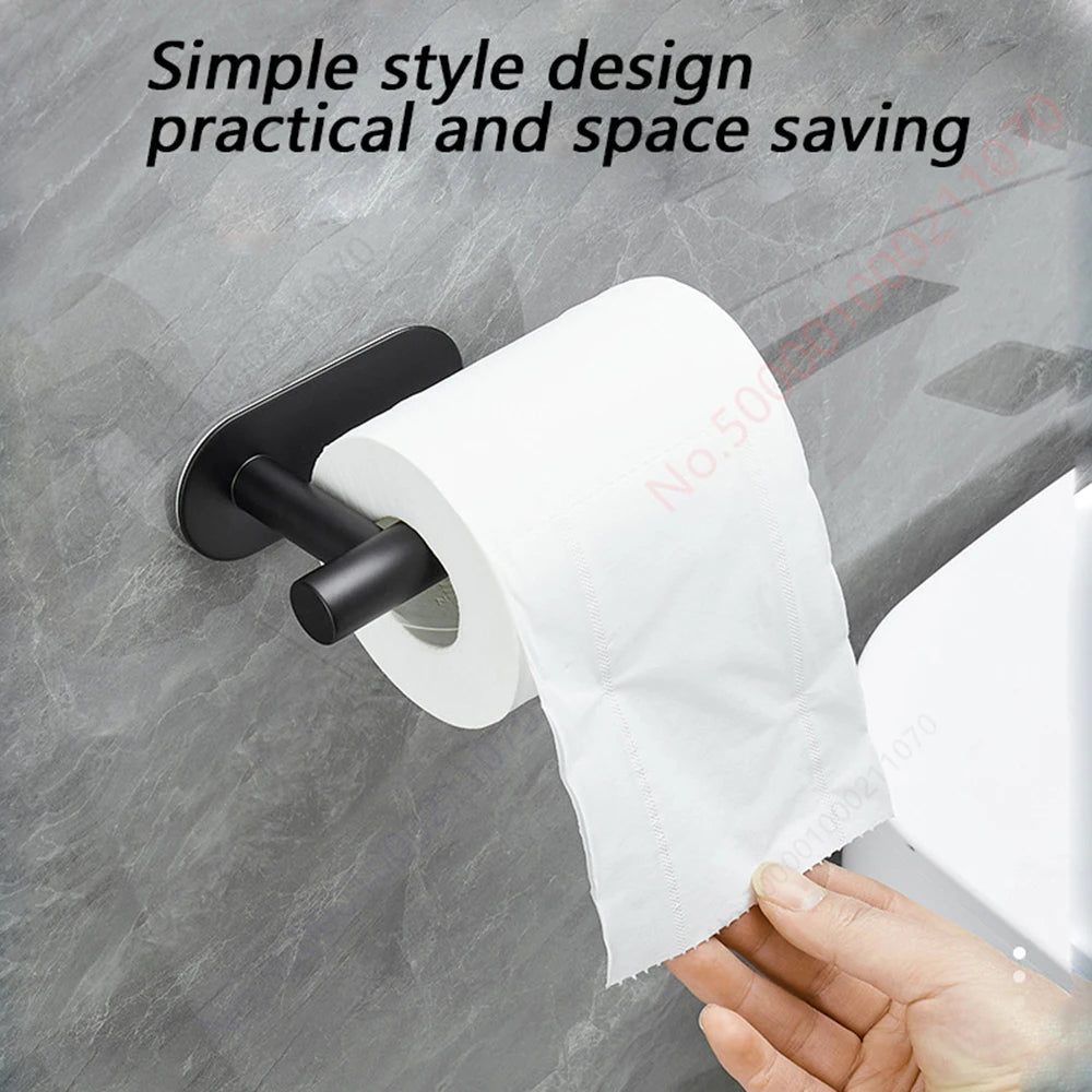 Stainless Steel Adhesive Toilet Paper Holder for Bathroom or Kitchen