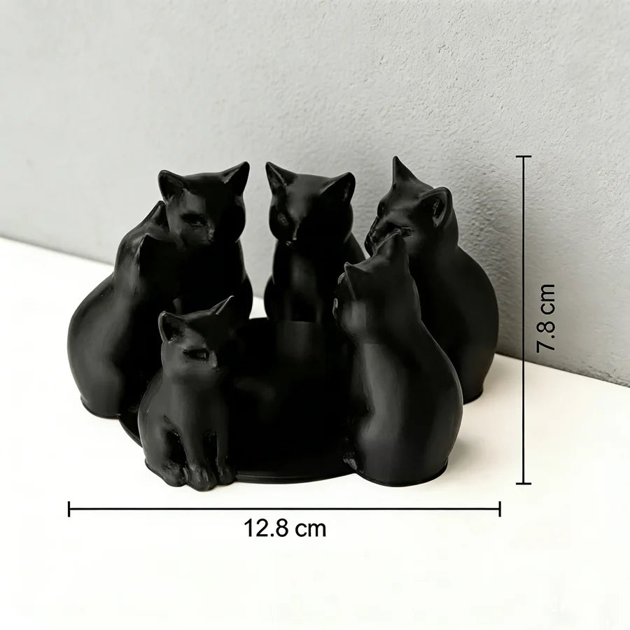 Milo Sculpted Cat Candle Holder