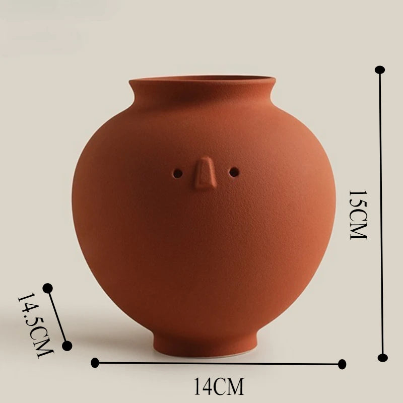 Linden Sculptural Ceramic Face Vase
