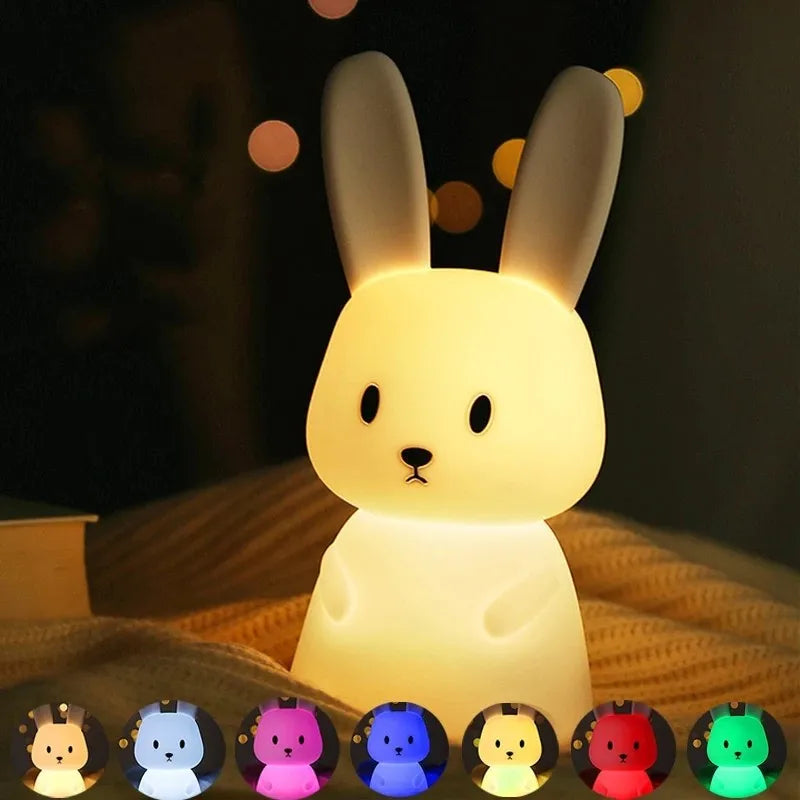Willow Silicone Bunny Night Light with Touch Sensor