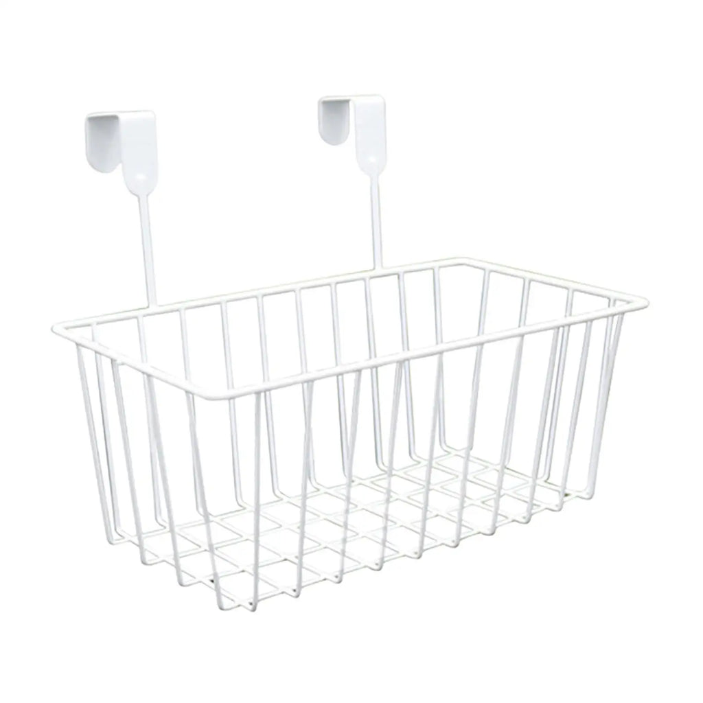 Over-the-Cabinet Metal Grid Basket Organizer for Kitchen & Bath