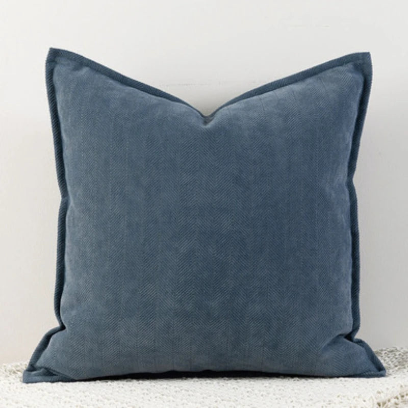 Herringbone Woven Pillow Cover – Soft Textured Accent for Sofa or Bed