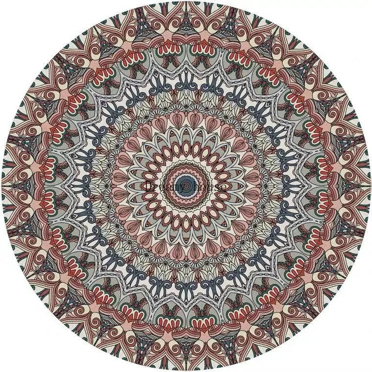 Adara Vintage Round Persian-Style Rug for Living Room or Bedroom
