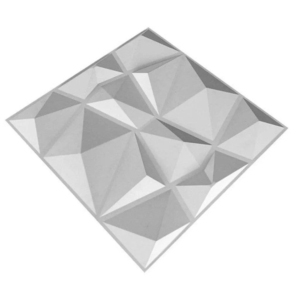 Diamond Design 3D Wall Panels – Modern Self-Adhesive Decorative PVC Tiles for Living Room & Bedroom Accent Walls, 30x30cm, Black or