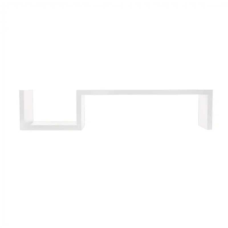 S-Shaped Floating Wall Shelf for Living Room or Office