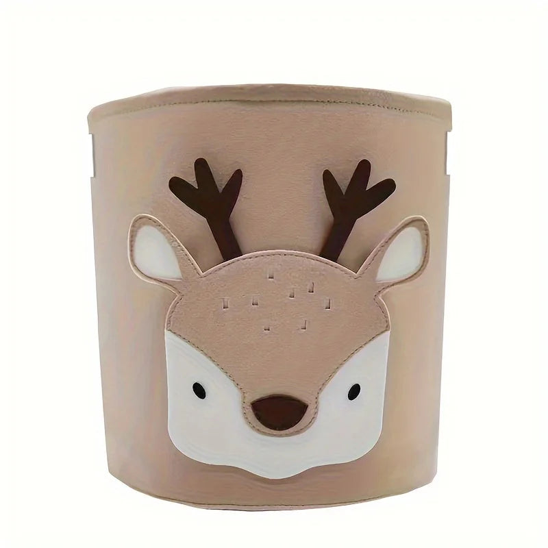 Cartoon Cotton Animal Storage Basket for Kids' Room & Playroom Organization