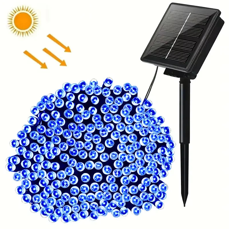 Solar LED String Lights for Garden & Patio, Multiple Colors