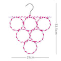Multi-Ring Rattan Weave Scarf & Accessory Hanger for Closet Organization – 6 to 28 Loops