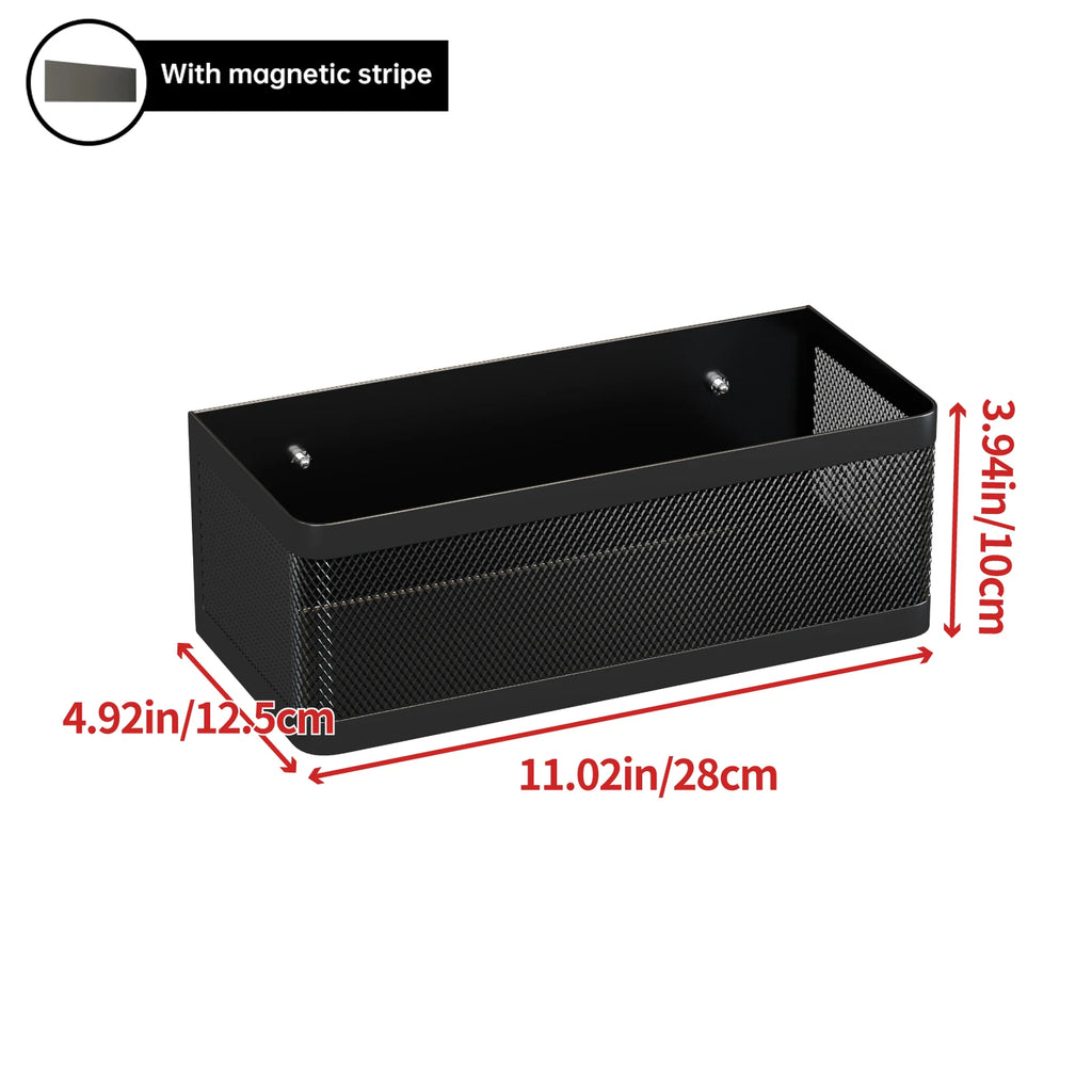 Magnetic Metal Storage Basket for Fridge, Laundry, or Small Kitchen