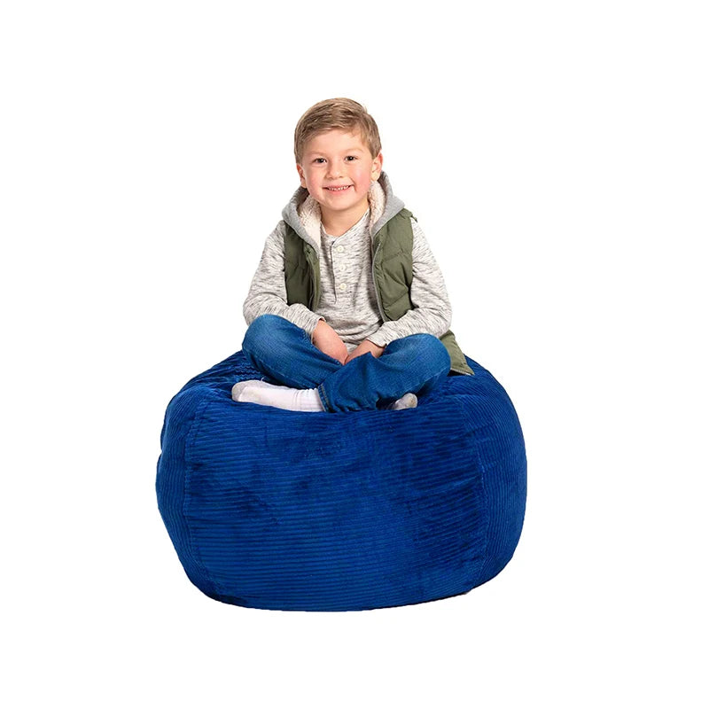 Canvas Toy Storage Bean Bag – Kids’ Plush Organizer & Floor Seat
