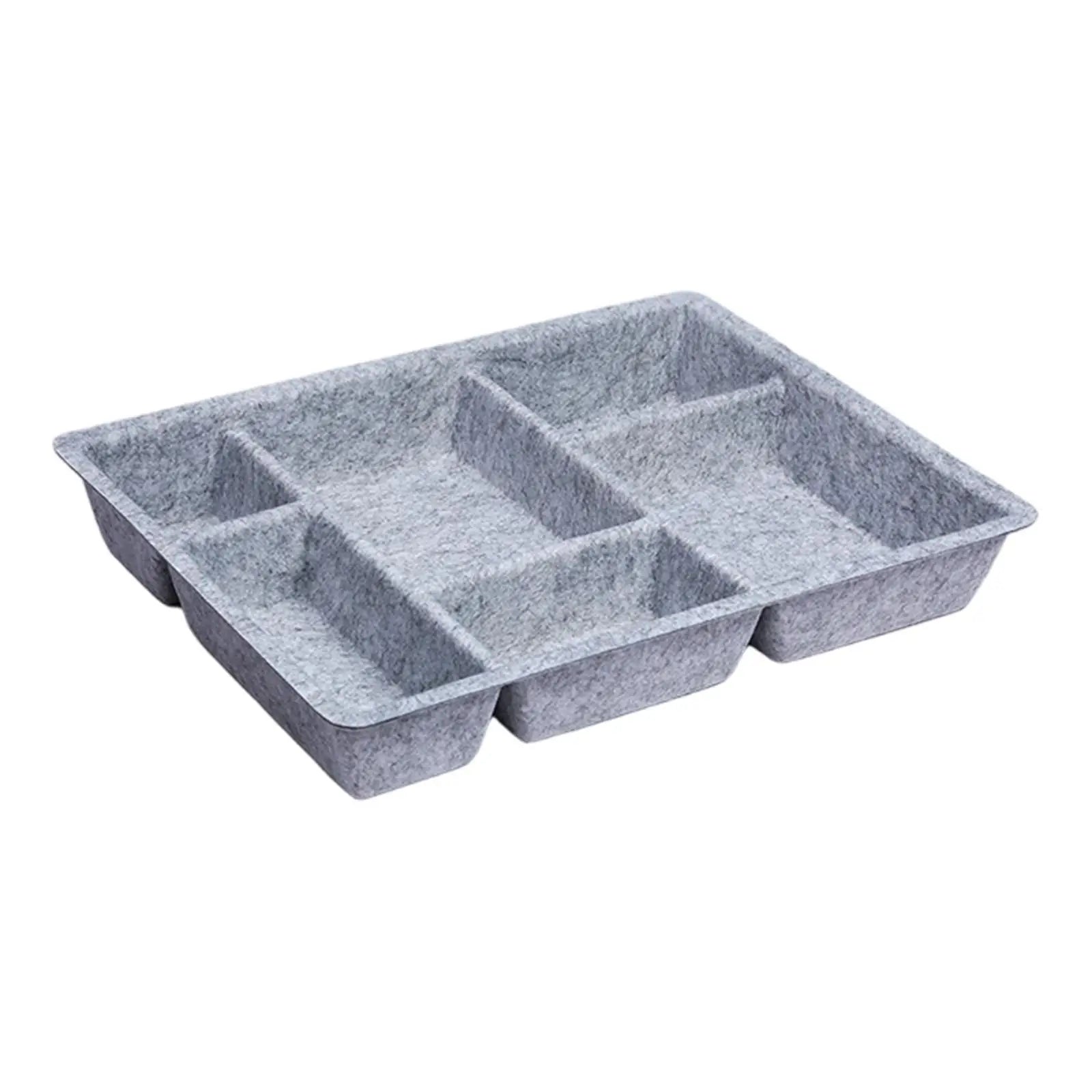 Felt Drawer Organizer Tray with 6 Compartments for Home or Office