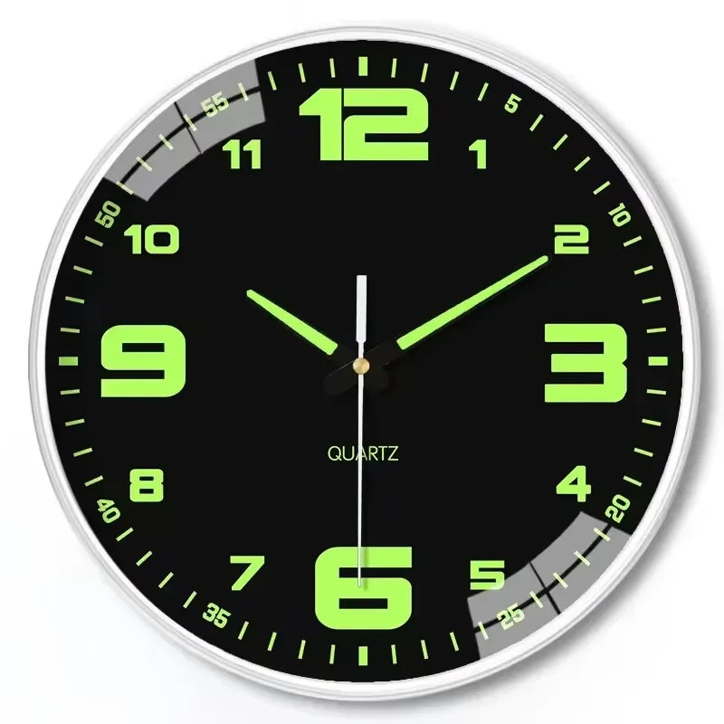 8-Inch Luminous Wall Clock with Silent Quartz Movement