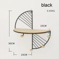 Harbor Semi-Circle Wall Shelf with Hooks
