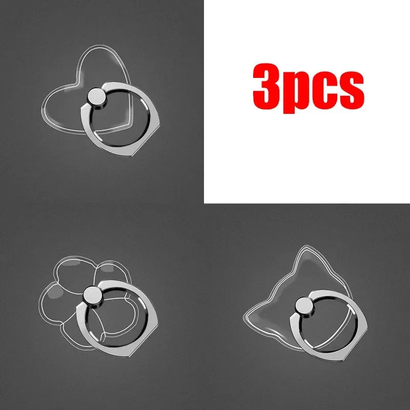 Transparent Animal-Shaped 360° Rotating Phone Ring Holder