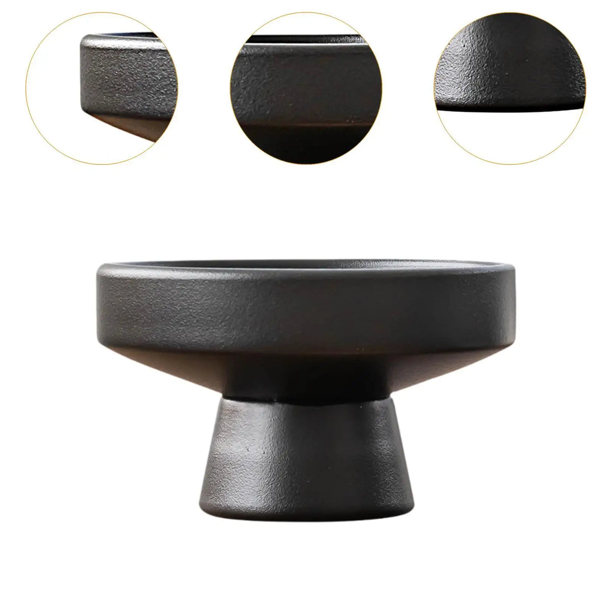 Milo Modern Ceramic Pedestal Flowerpot Vase for Table Centerpiece & Home Decor