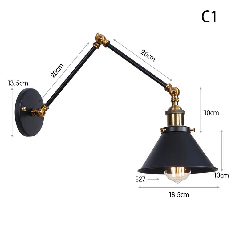 Arden Adjustable Long Arm Wall Sconce