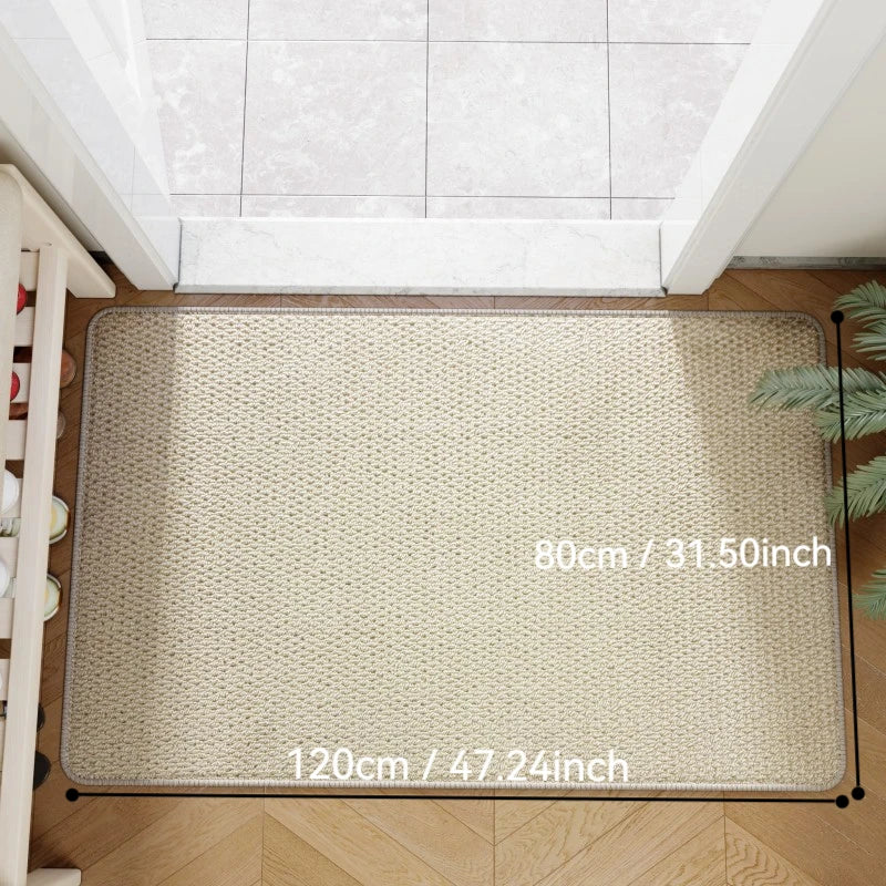 Faux Jute Machine-Woven Doormat for Entryway or Porch