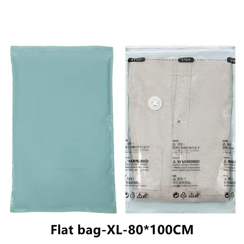 No-Pump Vacuum Storage Bags for Closets, Bedding & Small Spaces