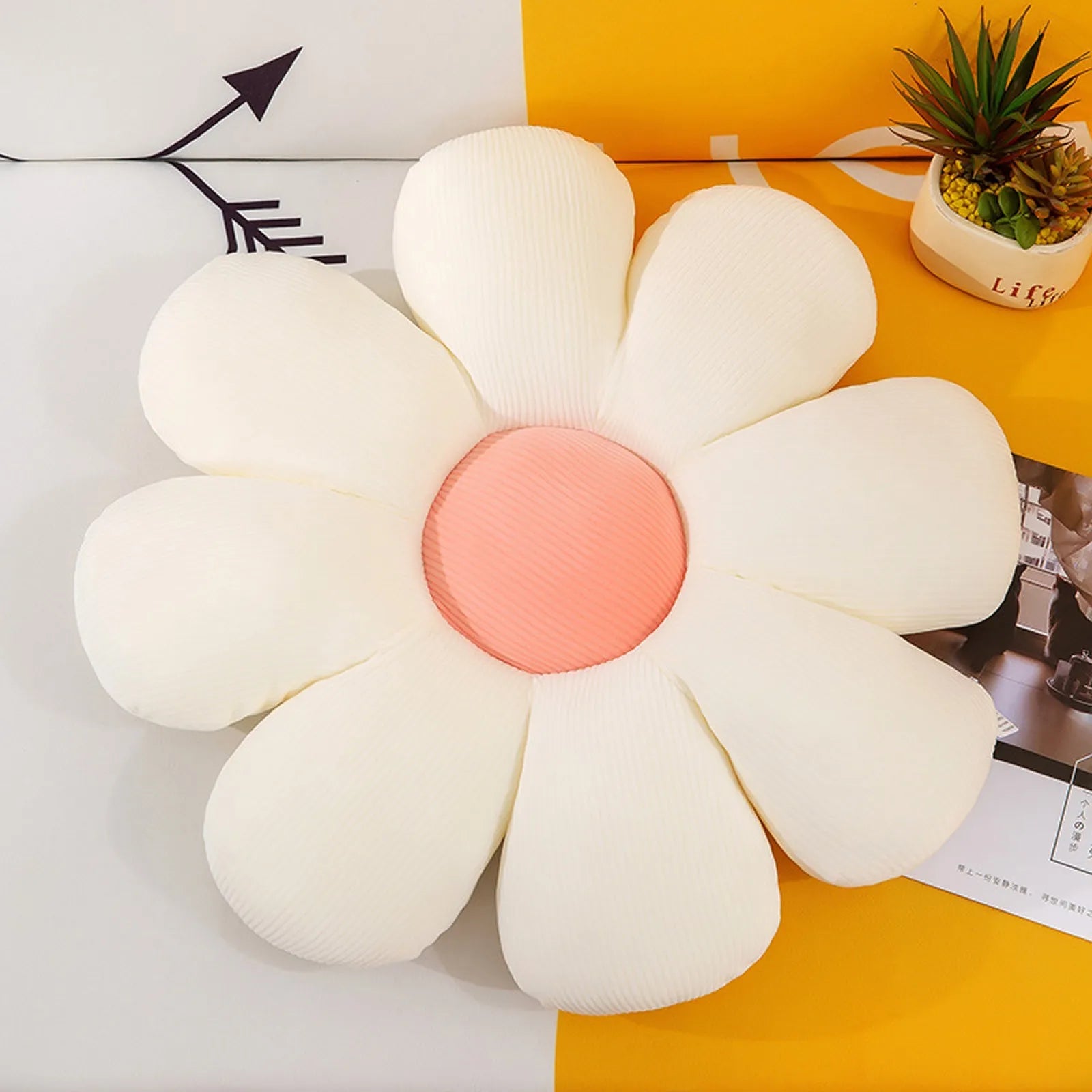 Daisy Flower Seat Cushion Pillow for Bedroom or Kids’ Room