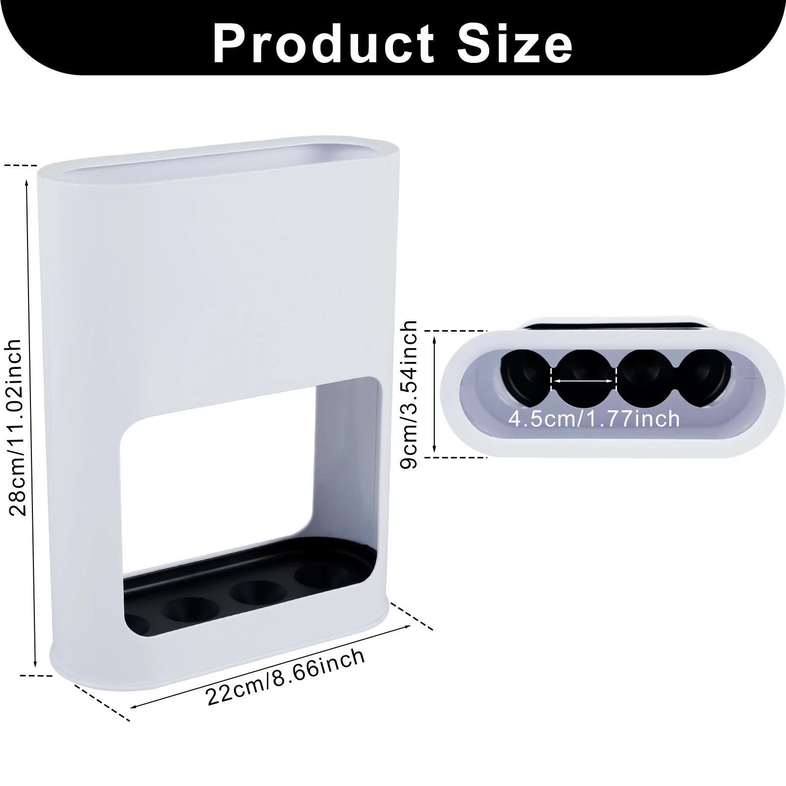 Modern Freestanding Umbrella Stand with Removable Drip Tray for Entryway & Office, Holds 4 Umbrellas — Black, White, or Beige