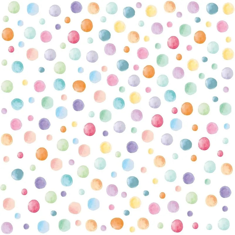 Boho Rainbow Polka Dot Removable Wall Decals for Kids’ Bedroom & Nursery