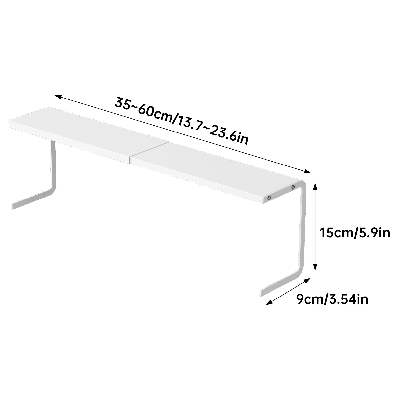 Expandable Under-Shelf Bathroom Cabinet Organizer – Carbon Steel