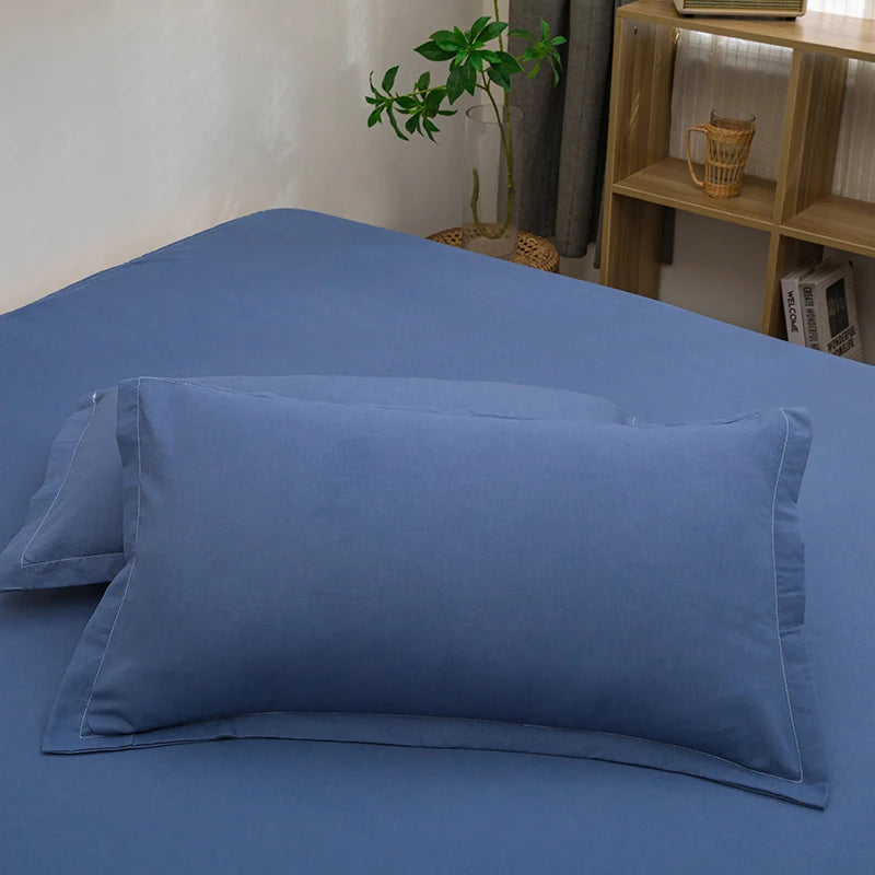 Classic Solid Color Pillowcase Set – Cotton Blend, 2-Pack