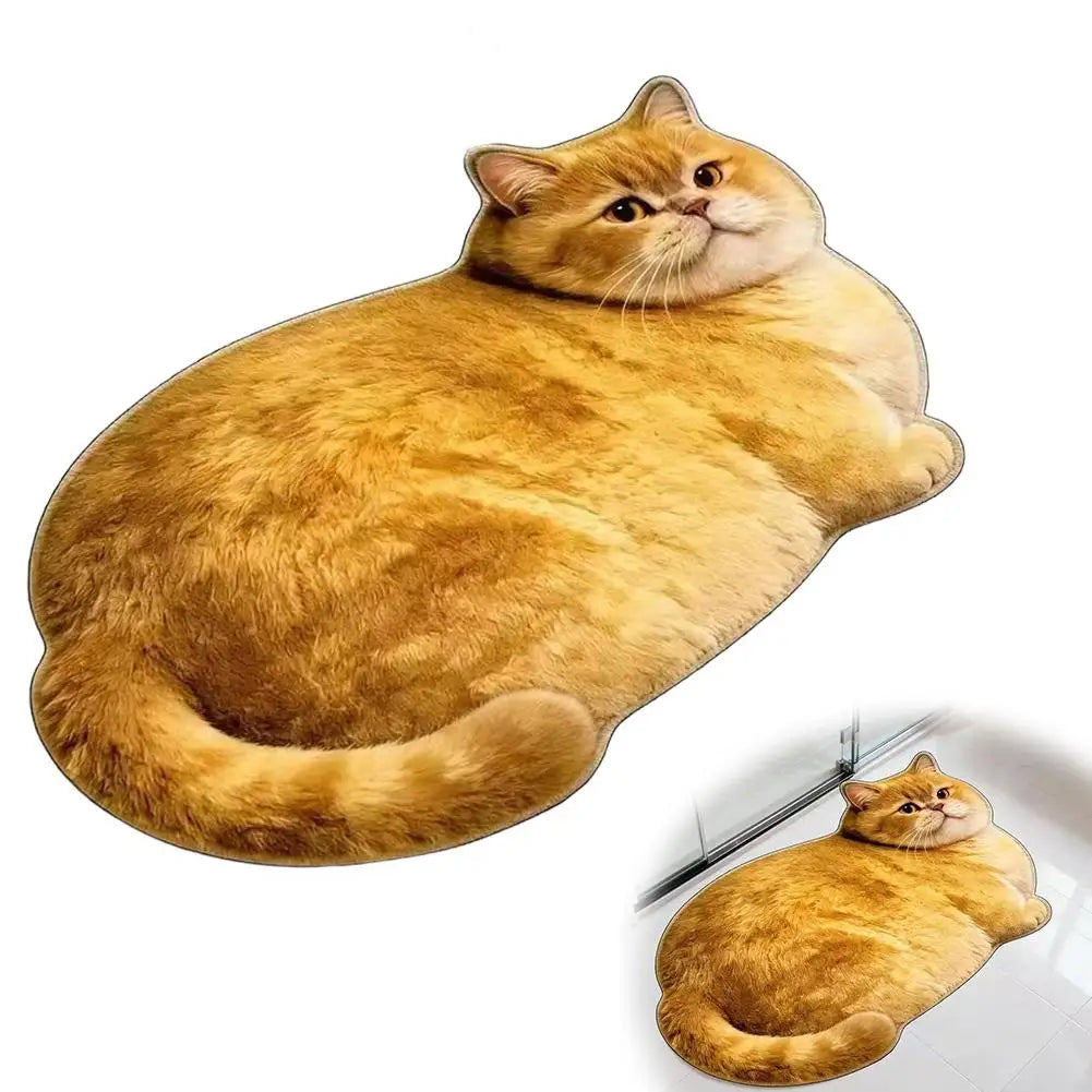 Whisker Cat Bath Mat – Absorbent Non-Slip Bathroom Rug for Cat Lovers