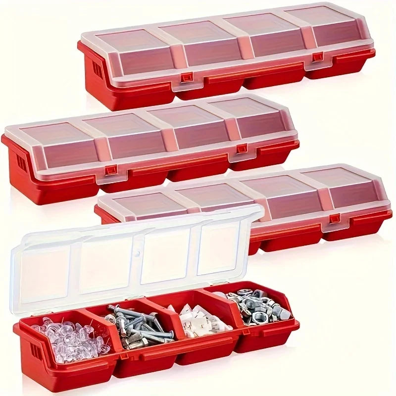 3-Compartment Plastic Small Parts Organizer Box