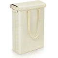 Slim 45L Foldable Laundry Hamper with Handles and Lid – Beige