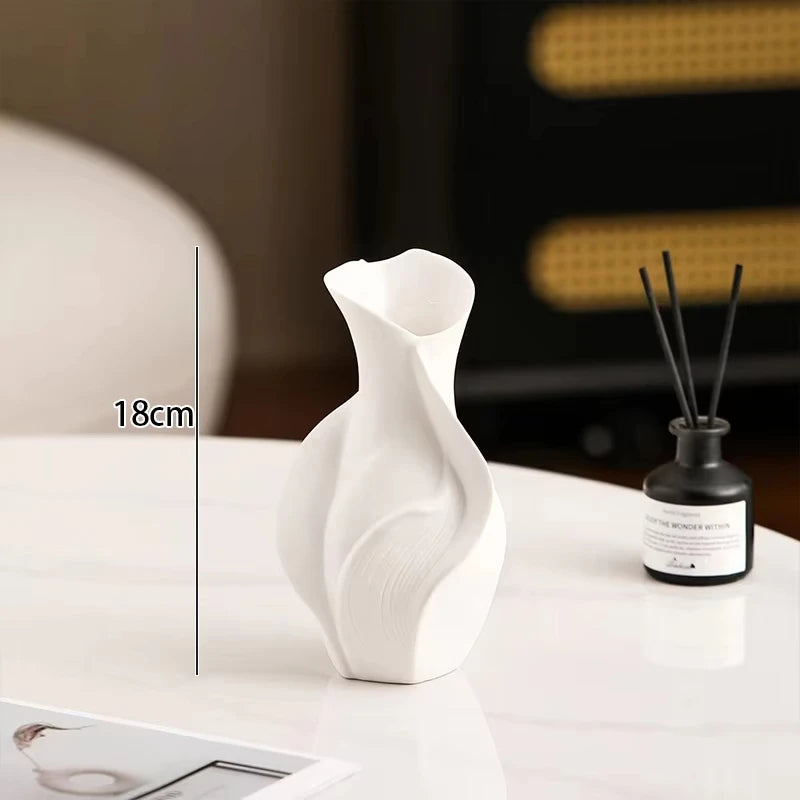 Isla Abstract Ceramic Vase for Tabletop or Shelf Decor