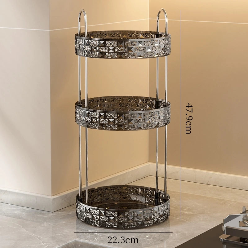 360° Rotating Multi-Tier Makeup Organizer for Vanity and Bathroom