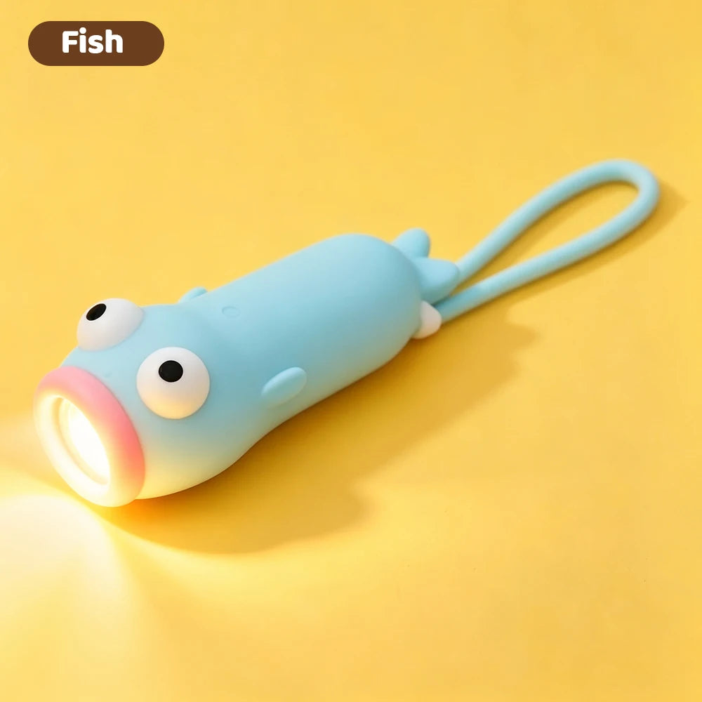 Animal Silicone Kids Night Light & Portable LED Flashlight
