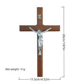 Hand-Carved Wooden Wall Crucifix, 7.8" – Tabletop or Hanging Catholic Decor