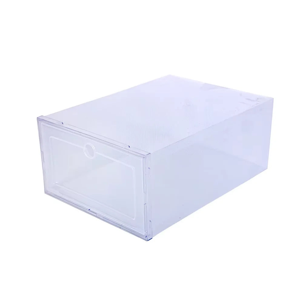 Stackable Clear Shoe Storage Boxes – Set of 6 for Closet or Entryway