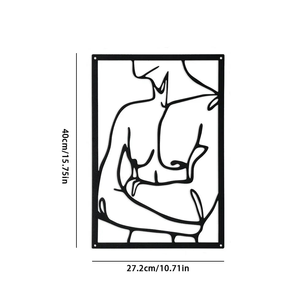 Marin Minimalist Metal Line Wall Art Set